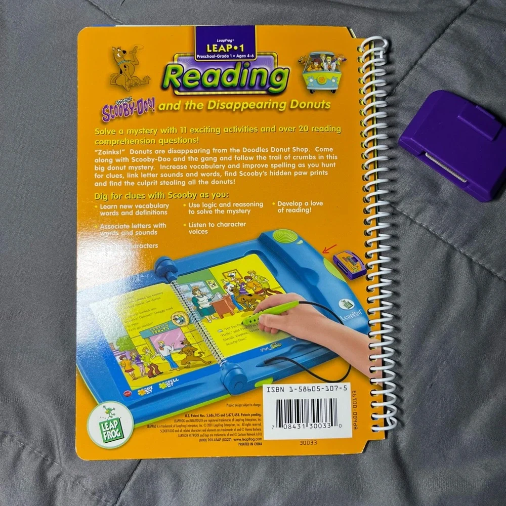 LeapPad Scooby-Doo Disappearing Donuts Book +‎ Cartridge Grade 1